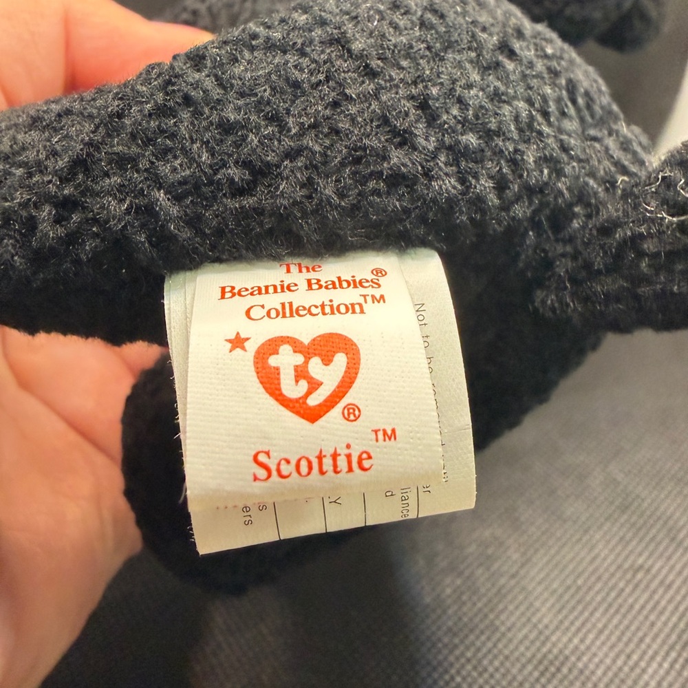 Ty Beanie Baby Scottie Dog 1996 Black Scotty Plush w Tag - Picture 5 of 6